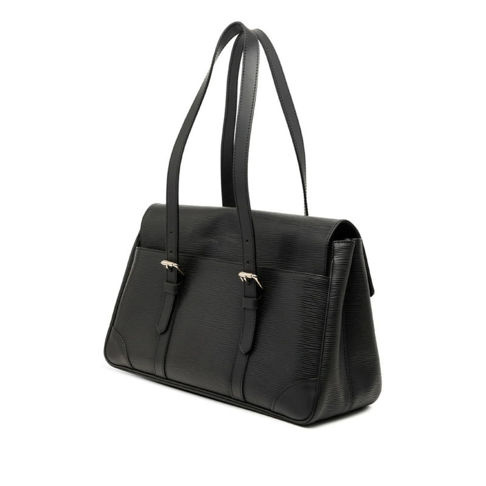 Louis Vuitton Noir Segur Shoulder Black Leather 2way Epi Bag Black